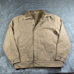 Vintage Oneill Bomber Jacket Men Large Full Zip Chore Sherpa Embroidered Y2K